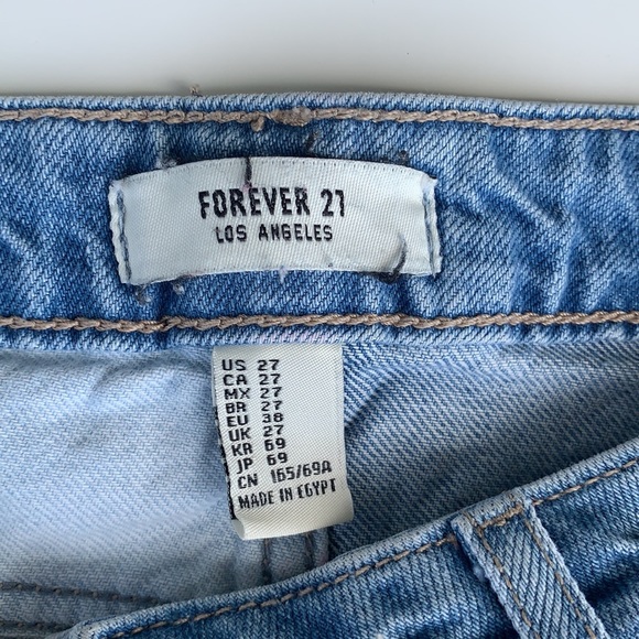 Distressed Denim Shorts High Waisted Cut Off - Picture 3 of 4